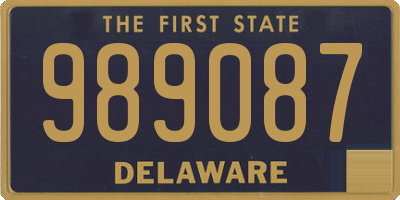 DE license plate 989087