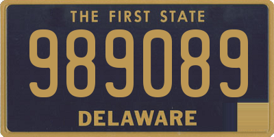 DE license plate 989089