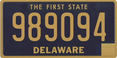 DE license plate 989094