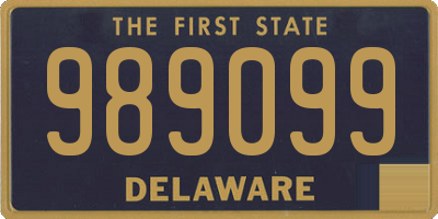 DE license plate 989099