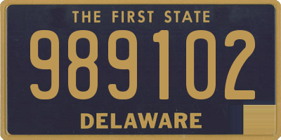 DE license plate 989102