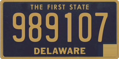 DE license plate 989107