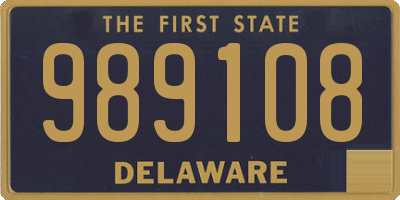 DE license plate 989108
