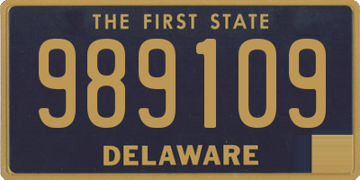 DE license plate 989109