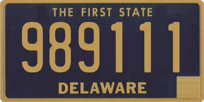 DE license plate 989111