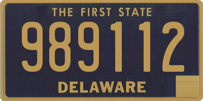 DE license plate 989112