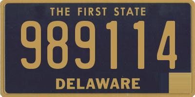 DE license plate 989114