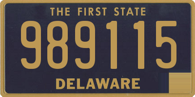 DE license plate 989115
