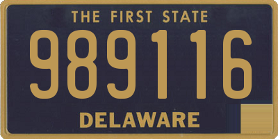 DE license plate 989116