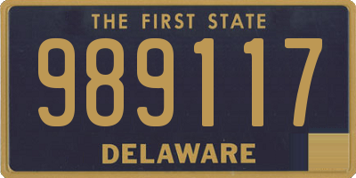 DE license plate 989117