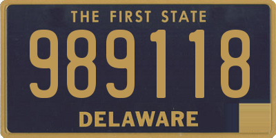 DE license plate 989118