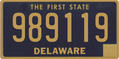 DE license plate 989119