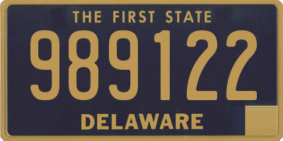 DE license plate 989122