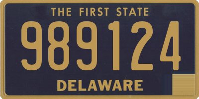 DE license plate 989124