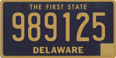 DE license plate 989125