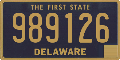 DE license plate 989126