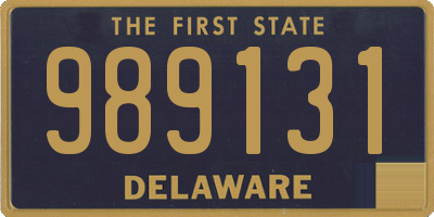 DE license plate 989131