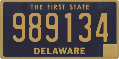 DE license plate 989134