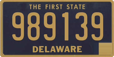 DE license plate 989139