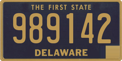 DE license plate 989142