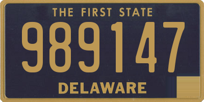 DE license plate 989147