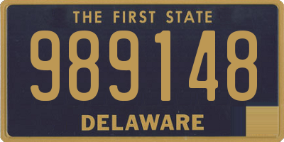 DE license plate 989148