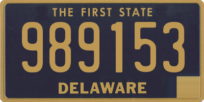 DE license plate 989153