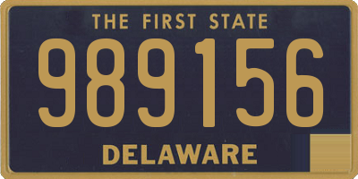 DE license plate 989156