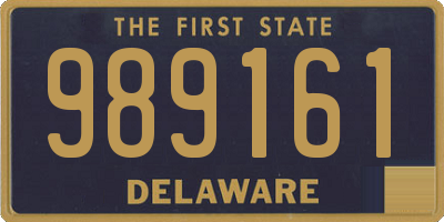 DE license plate 989161