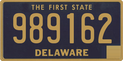 DE license plate 989162