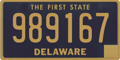 DE license plate 989167