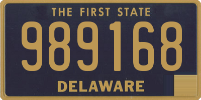 DE license plate 989168
