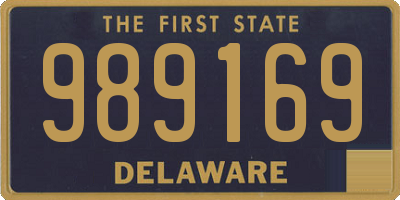 DE license plate 989169