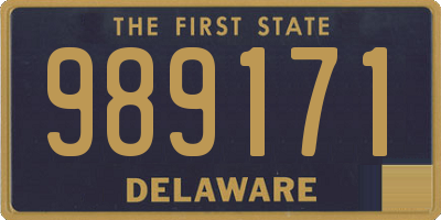 DE license plate 989171