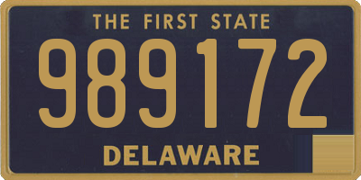 DE license plate 989172