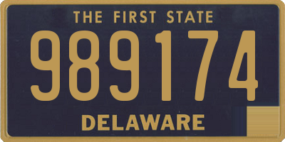 DE license plate 989174