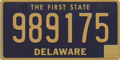 DE license plate 989175