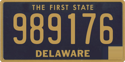 DE license plate 989176