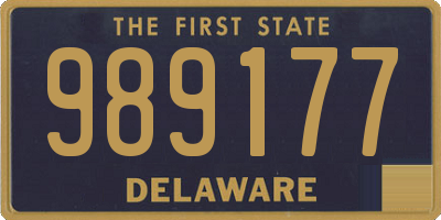 DE license plate 989177
