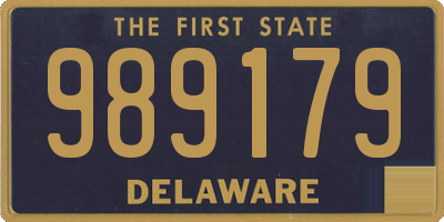 DE license plate 989179
