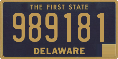 DE license plate 989181