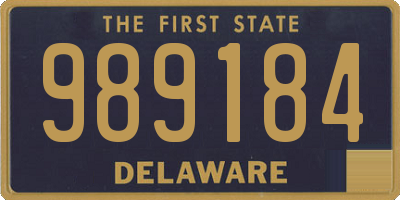 DE license plate 989184