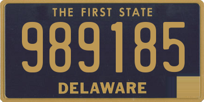 DE license plate 989185