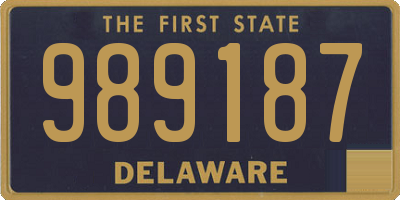 DE license plate 989187