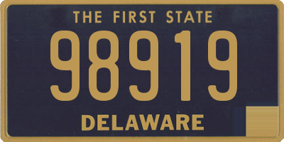 DE license plate 98919