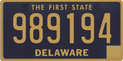 DE license plate 989194