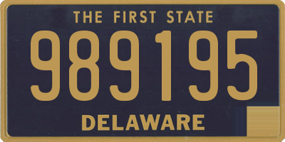 DE license plate 989195