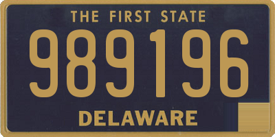 DE license plate 989196