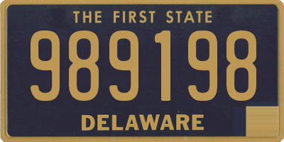 DE license plate 989198