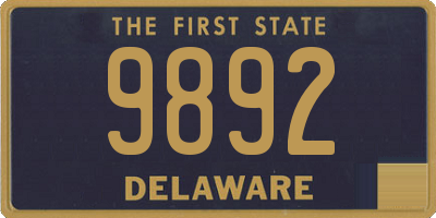 DE license plate 9892